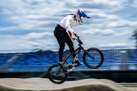 Mariana Pajón training in Bogota, Colombia