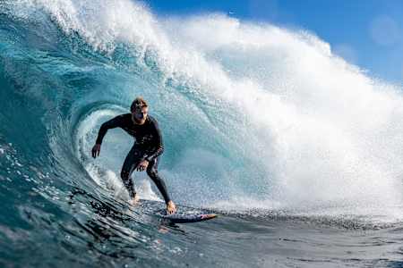 Kolohe Andino surfs at The Box in Margaret River, Western Australia