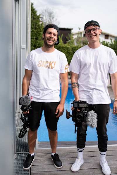 Das Video-Produktionsteam von Fabio Wibmer