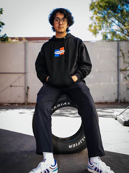 Los Angeles-born Chicano must artist Cuco poses for a portrait.