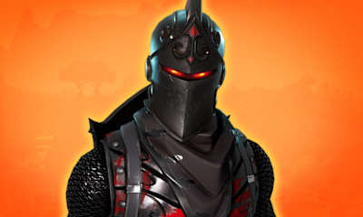 Screenshot from Fortnite showing the Black Knight Skin