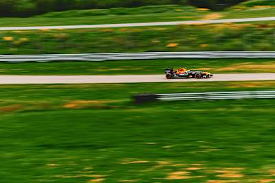  David Coulthard driving the RB7 Formula One car at Sweden’s only Formula One race track Scandinavian Raceway in Anderstorp in August 2023. 