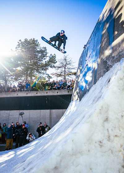 Luke Winkelmann hits a jump during Red Bull Heavy Metal 2023 in Detroit