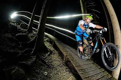 Even an easy trail becomes a challenge in the dark