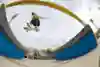 Leticia Bufoni does a nollie inward heeflip at Red Bull Drop In Tour Spain
