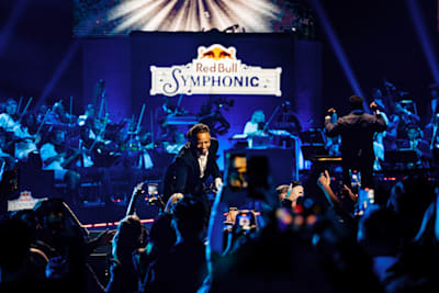 An image of Metro Boomin at Red Bull Symphonic in Los Angeles.