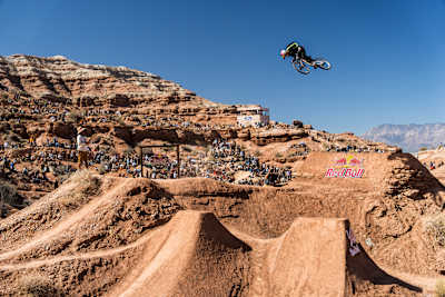  Thomas Genon competes at Red Bull Rampage in Virgin, Utah, USA on October 19, 2025. 