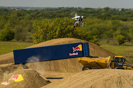Josh Hill hits a jump at Red Bull Imagination 2023 in Fort Scott, Kansas
