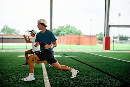 Arch Manning during quarterback training in Louisiana, United States on June 29, 2025.