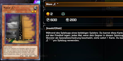 Maxx "C", wie die Karte im Spiel zu sehen ist.