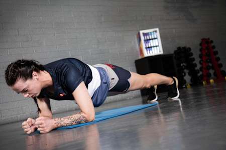 The perfect poise for a plank.