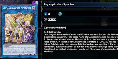 Zugangskodier-Sprecher, wie er im Spiel dargestellt wird