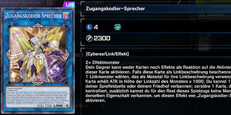 Zugangskodier-Sprecher, wie er im Spiel dargestellt wird