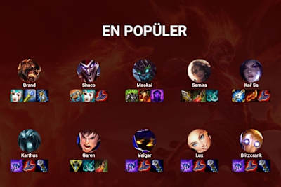lol urf en popüler şampiyonlar