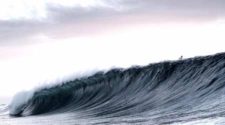 Big swell in Thurso East, Scotland