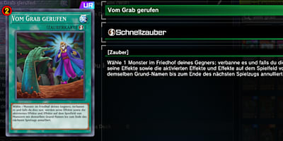 Vom Grab gerufen, wie die Karte im Spiel dargestellt wird