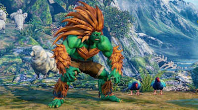 Image of the character Blanka in Street Fighter V.