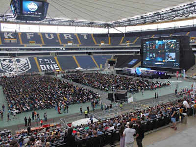 A picture of Dota 2 at the Commerzbank Arena