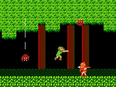 Una captura de pantalla de Zelda II: The Adventure of Link.