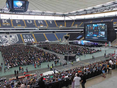 A picture of Dota 2 at the Commerzbank Arena