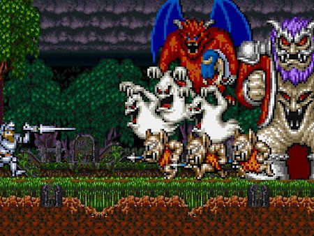 Una captura de pantalla de Ghosts 'n Goblins.