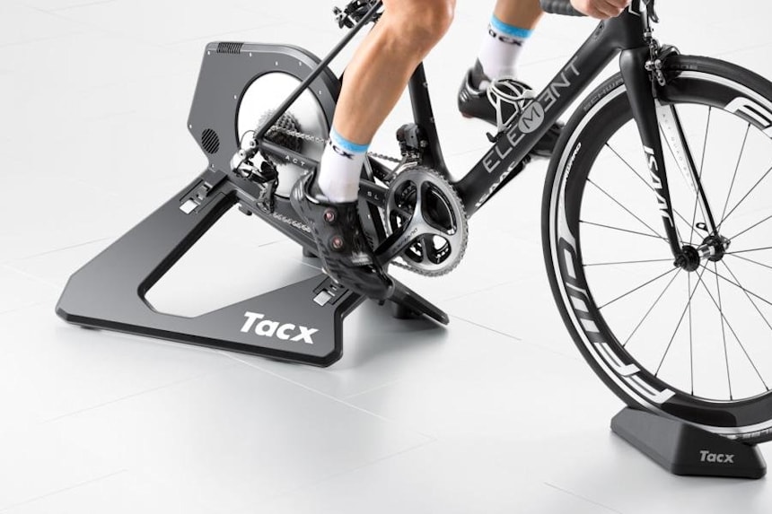 spin class on bike trainer