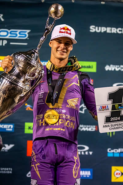 Jett Lawrence at AMA Supercross Series Round 17 in Salt Lake City