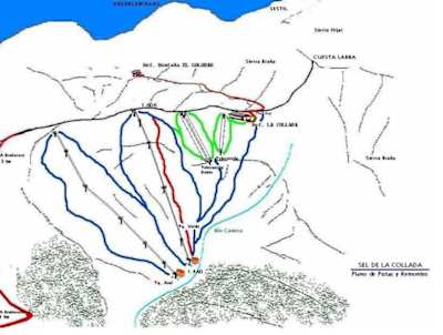 Plano de pistas Sel de Brañosera, La Collada