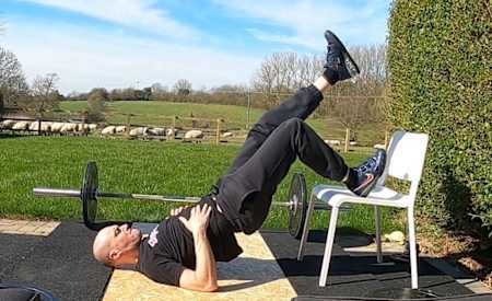 Single-leg glute bridge raise bodyweight exercise