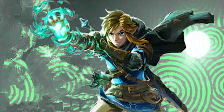 Link mit einem leuchten Arm