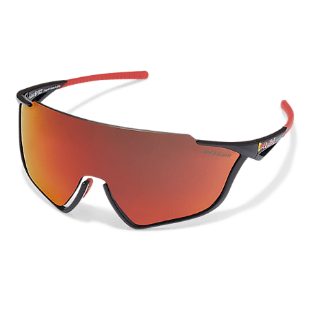 Eine sehr sportliche Brille mit orangen Gläsern