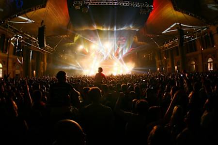 Crowd at a UKF party at Alexandra Palace, Lodnon