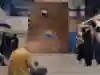 Skyler King gets some height on the High Sticker Wall 										