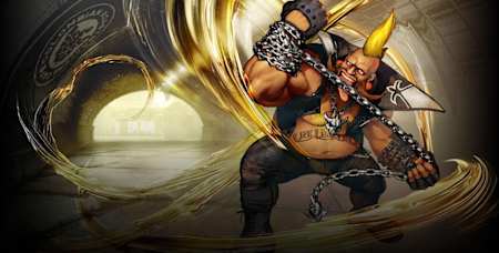 Image of the Street Fighter V character Birdie.