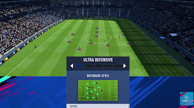 You can set your tactics to Ultra Defensive to defend a 1-0 lead