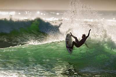 Dane Reynolds surfing at Rincon
