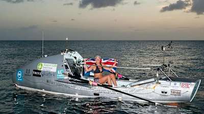 Kiko Matthews overcame brain cancer to row the Atlantic solo in 49 days