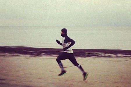 Алишер Якупов на пробежке