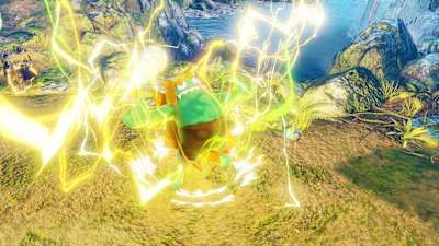 Blanka with his trademark electric move in Street Fighter V.