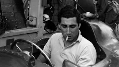 En 1956, logró el primer podio para un español al quedar segundo en el Gran Premio de Gran Bretaña, compitiendo con Ferrari