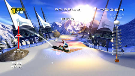 Tricky Madness orientiert sich unter anderem an SSX3 (hier zu sehen)