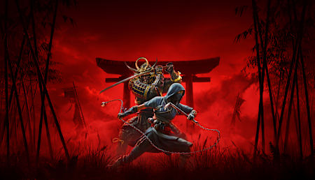 Artwork aus Assassin's Creed Shadows zeigt die beiden Hauptfiguren Yasuke und Naoe