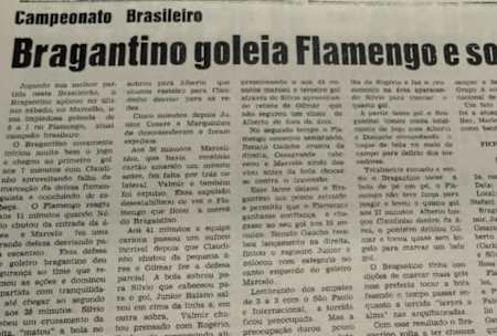 Jornal de Bragança no dia seguinte da goleada