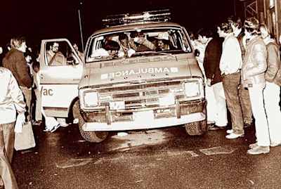 La ambulancia de Brock Yates en Cannonball 1979.