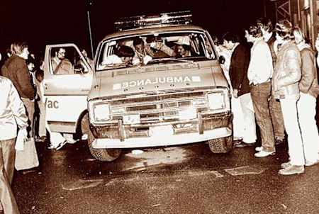 La ambulancia de Brock Yates en Cannonball 1979.