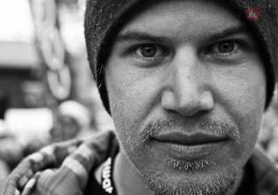 A portrait of freeskier Reine Barkered at the Freeride World Tour in Verbier, Switzerland