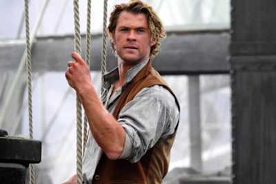 Chris Hemsworth before he crash dieted In the Heart of the Sea