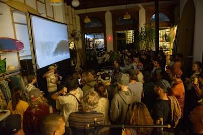 No Contest screens at Pilgrim Surf in Brooklyn