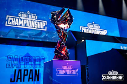 Picture shows the trophy of the Apex Legends Global Series - Championship