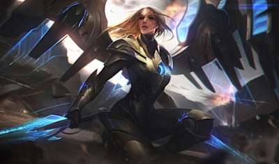 The splash art for Kayle’s Aether Wing skin